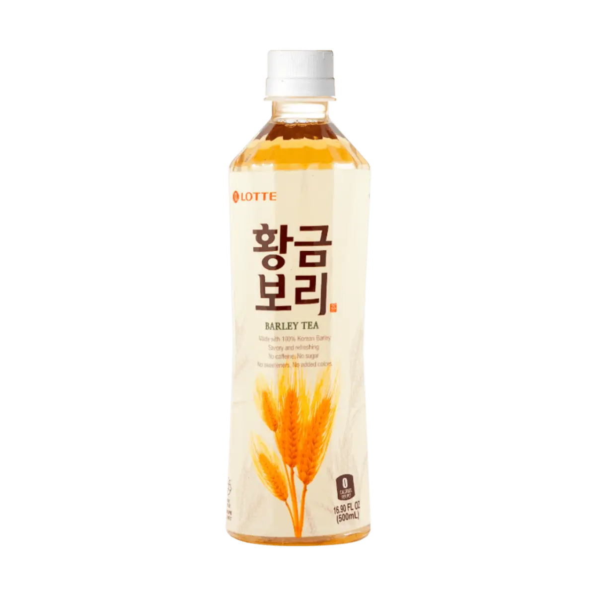 LOTTE Barley Tea 500ml - Refreshing Korean Roasted Barley Drink, Caffeine-Free, Healthy Beverage
