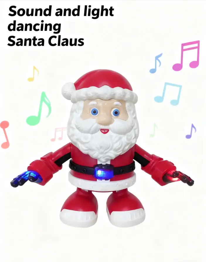 Children's Toys Dancing Santa Claus Swinging Doll with Sound and Light Christmas Gift for Kids - Stuffed Animal,toys for 3 year oid kids,Gifts for kids aged 2/3/4/5/6/7 years