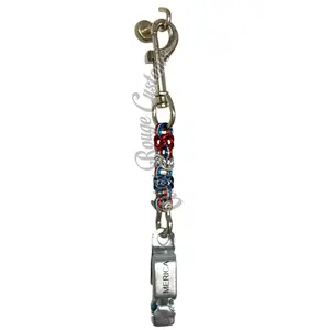 UV Engraved Byzantine Weave Glove Clip Swivel Eye Bolt Snap