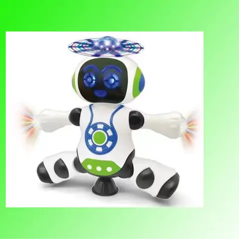 Musical Walking Dancing Robot Toy for Kids, Flashing Lights, 360° Body Spinning, Toddlers Bosys Girls Fun Toy Figure