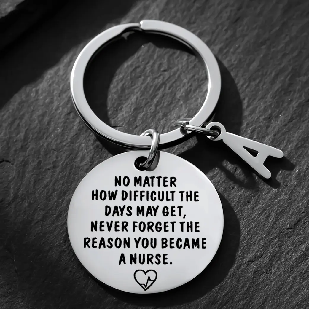 Stainless Steel Nurse Keychain - Perfect Graduation or Appreciation Gift for Nurses, RN, LPN, and Nurse Practitioners