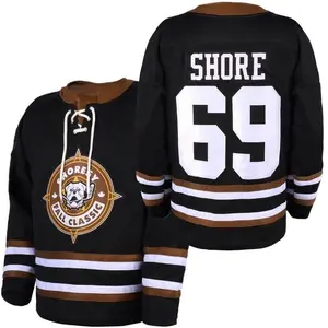 Men'S #69 Shore Sudbury Blueberry Bulldogs Embroidered Hockey Jersey, Breathable And Comfortable, Featuring Patterned Numbers And Names, Suitable for Hockey