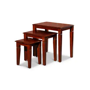 【GOOGREAT】3-Piece Nesting Table Set, Cherry