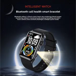 New smart call watch, built-in flashlight, smart bracelet, heart rate variability report, scientific sleep monitoring, blood glucose monitoring, Bluetooth call watch