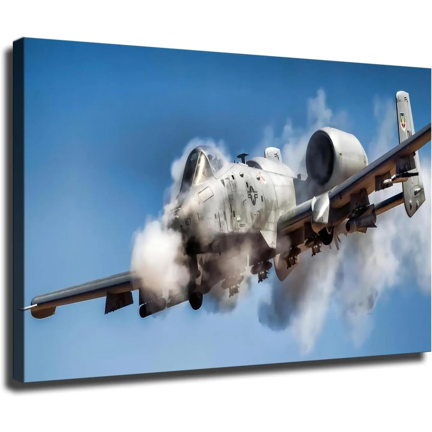 A10 Thunderbolt II Warthog Military Aircraft Poster Canvas Wall Print, Modern Home Aesthetic Decoration, Artwork Photo for Bedroom, Dorm, Home Decor Supplies