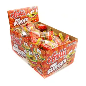 Efrutti Mini Burger Gummi Candy - Delicious Snack 60 pieces in each box Sweet Sour Gummy Flavor Edible Gummies