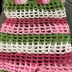 Jumper Suit - Women's Jumpsuit with Colorful Ribbed Design in Pink, Green & White - Jumpsuits, Womenswear