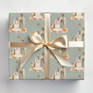 Jesus Wrapping Paper Nativity Wrapping Paper Roll, Modern Nativity Gift Wrap Roll Nativity Gift Wrapping, Christmas Nativity, Christian