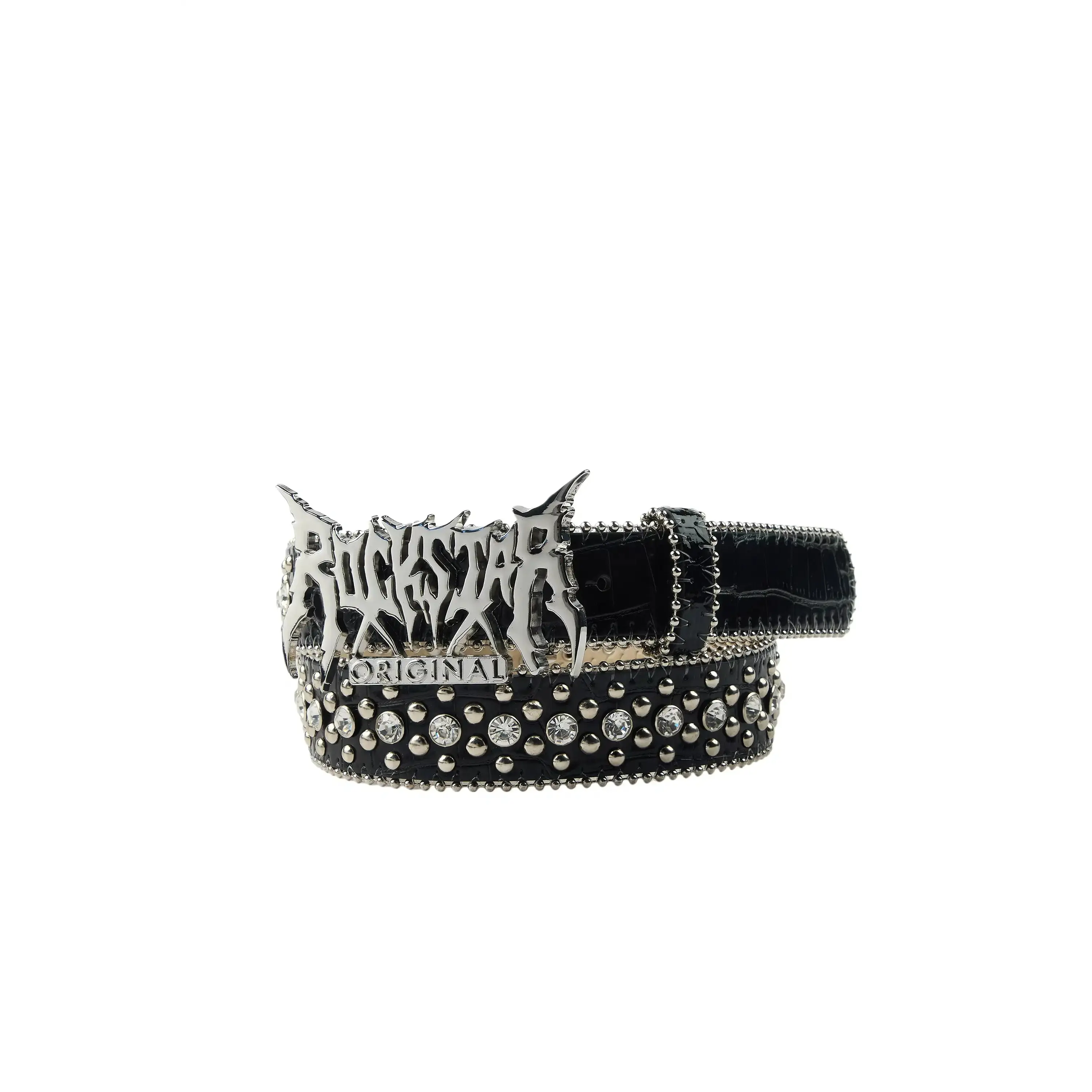 Boys Elms Black Rockstar Logo Belt