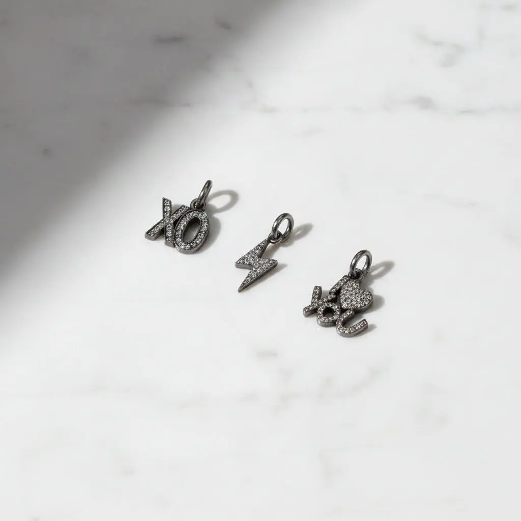 Pave Diamond Mini Charms