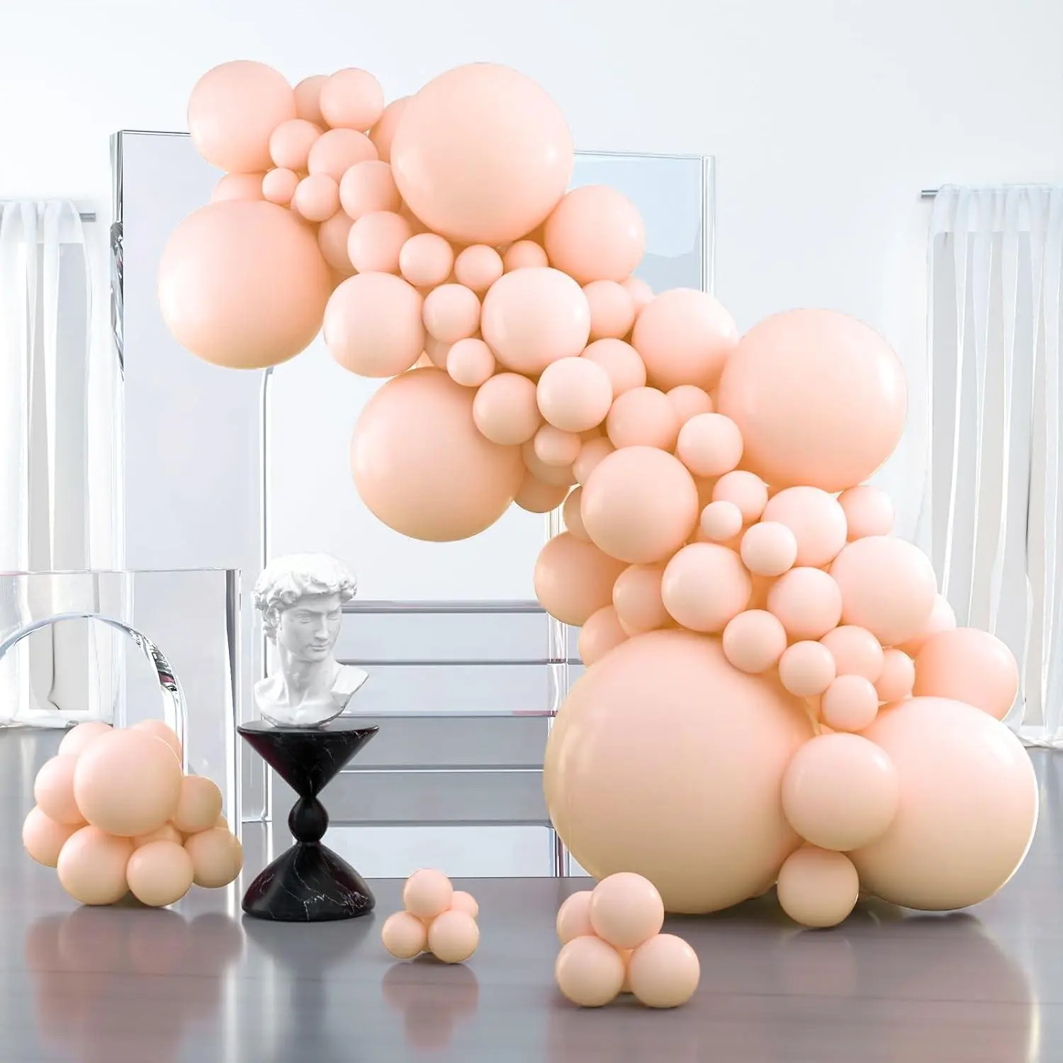 Pastel Orange Balloons 100 Pcs Different Sizes Of 36 18 12 10 5 Inch Baby Pale Light Pink Peach Latex Balloon Arch Kit Garland For Wedding Baby Shower Birthday Party Decorations Orange-Q02