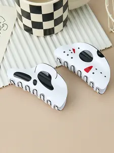 2025 New Arrival Halloween Limited Edition,Halloween Skull Hair Clip for Women, Unique Design Shark Clip, Acetic Acid Material, Half-Up Hairstyle Accessory.Trick or Treat,Horror & Thriller, Funny Party , Dark Gothic Style, Cosplay Accessories