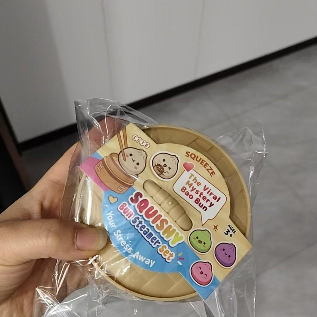 Cute Dumpling Squeeze Toy Box - Creative Sensory Game & Stress Reliever, Soft Dough Fidget Ball for Office, School, or Casual Play