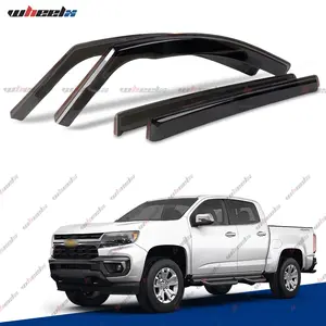 2015-2022 Chevrolet Colorado GMC Canyon Crew Cab Window Deflector 4PCS | In-Channel Rain Guard Vent Visor | All Weather UV Protection | Direct Fit Truck Upgrade Accessories