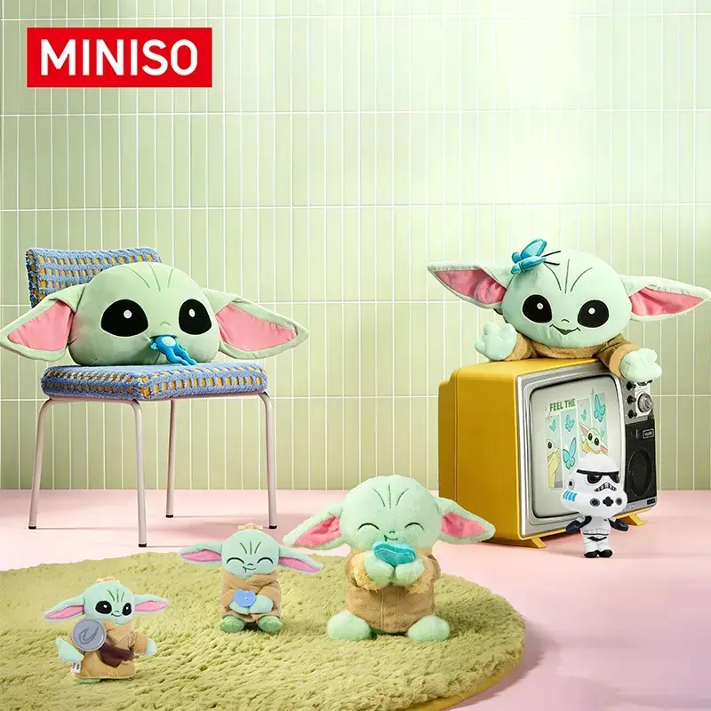 MINISO Star Wars Grogu Lying Plush Pillow & Hanging Pendant, Ultra Soft Stuffed Figure, Classic Collectible Toy from The Mandalorian Series, Perfect Gift and Cute Companion for All Star Wars Enthusiasts and Plush Lovers