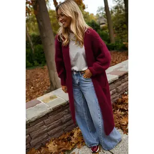 Burgundy Ally Cardigan