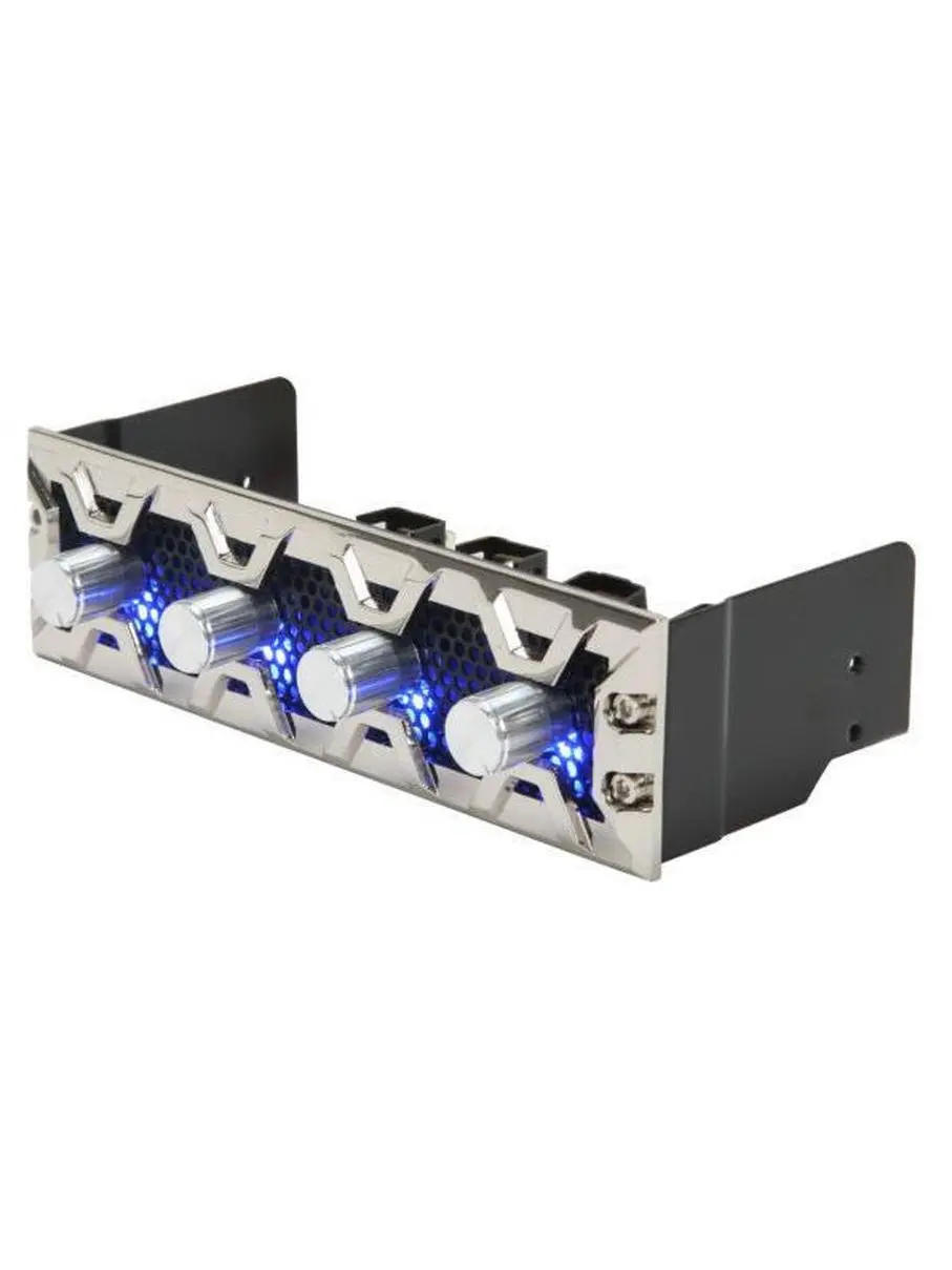 Stepless Fan Controller - Silver Aluminum - 30W x 4 Channels - Blue LED