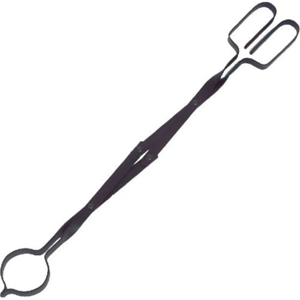 212 MAIN Dagan TONG-S Steel Individual Hearth & Fire Pit Utensil Tool - 26 in Black Scissor Tong for Fireplace Use