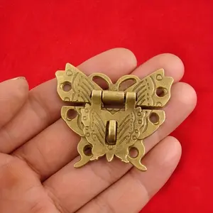 1pc Antique Butterfly Lock Clasp, Metal Zinc Alloy Catches with Vintage Finish for Jewelry Box and Wooden Case