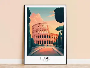 Rome Print #3 - Rome Italy Travel Wall Hanging - Home Decoration - Gift for Art Lovers - Rome Wall Poster Art