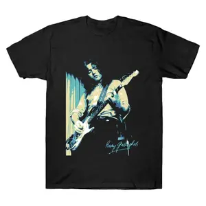 Signature Retro Rory Gallagher Black Unisex T-Shirt