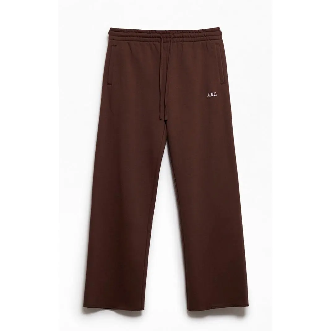 A.R.C. Men's Brown Standard Fleece Wide Leg Sweatpants