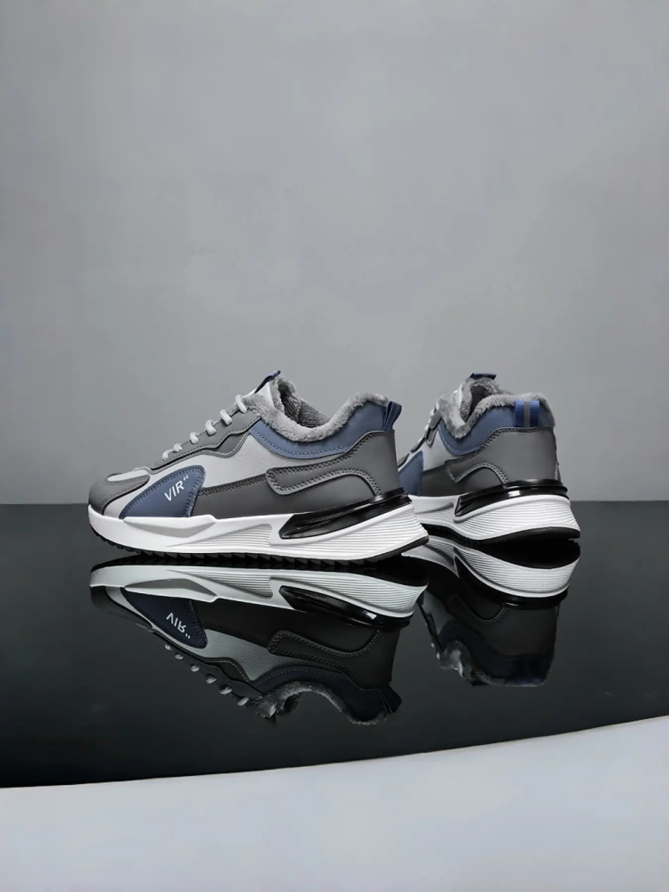 Men's Fleece Lined Classic Running Shoes | Fashion Running Shoes | Retro Dad Shoes | Thermal Winter Sneakers
