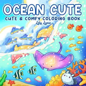 Ocean Cute Cute and Comfy Coloring Book for Teens and Adults Featuring Cozy Ocean Corners and Sea Friends for Relaxation and Stress Relief