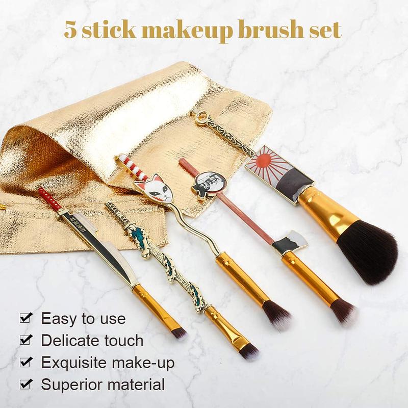 5Pcs Nezuko Makeup Brush Set
