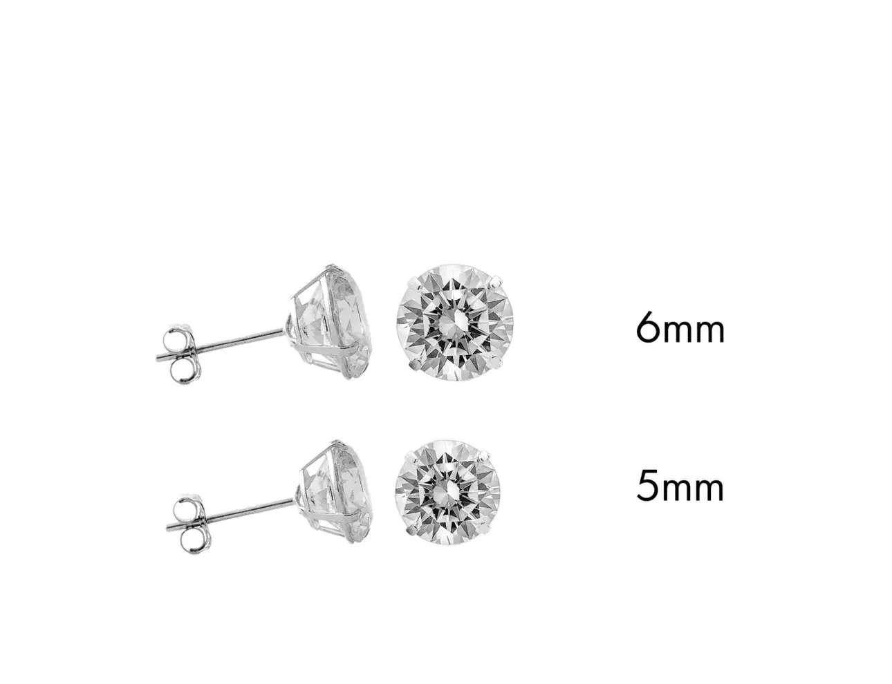 5mm earrings Moissanite