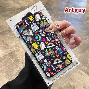 Straight Edge Phone Case Compatible with Samsung Galaxy  S23 Ultra S24 Plus S25 S22+  Whimsical Fantasy Menagerie Pattern Shockproof Liquid Silicone TPU Bumper Drop Protection Cover Smartphone Casing