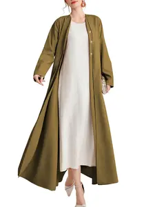 Women's Casual Solid Color Button Front Cardigan, Long Sleeve Open Front Sweater, Fashionable Chic Elegant Coat for Leisure/festivals/parties/vacations