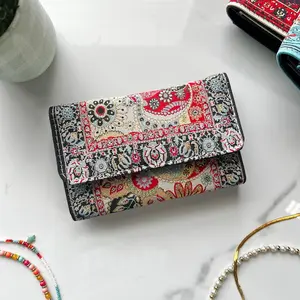Boho Wallet For Women Handmade With Carpet Patterns Bohemian Style Meaningful Gifts For Her Unique Design
