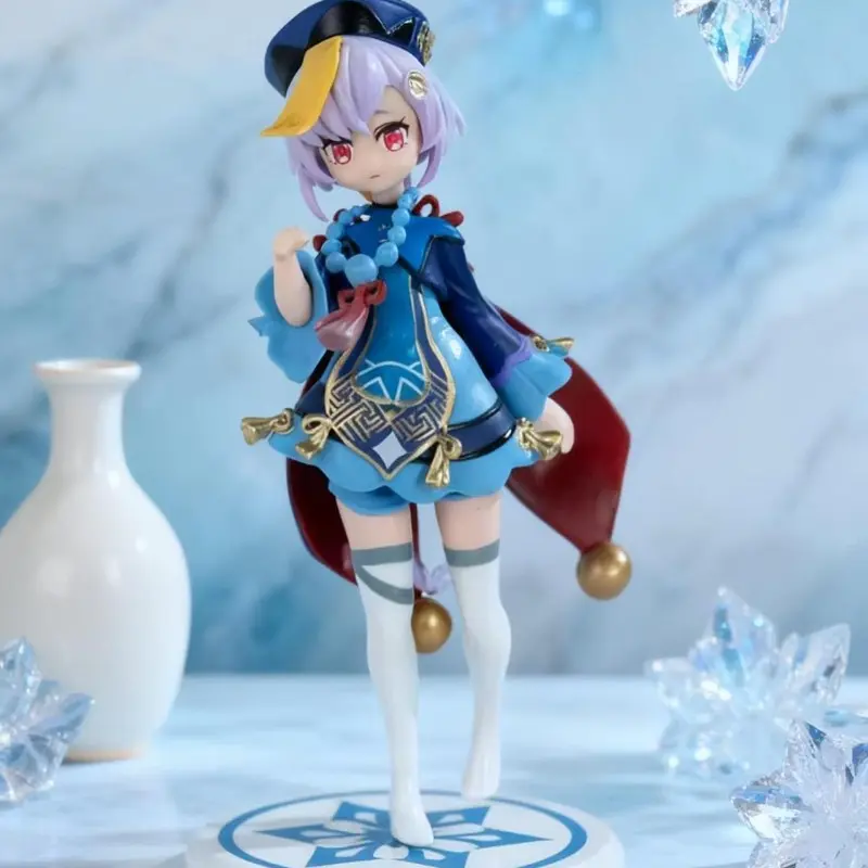 Genshin Impact Qiqi Anime Girl Statue Model, Anime Collectibles, Bookshelf Decor, Car Ornament, Collectible Role-Playing Toy, Home Desk Office Decoration, Ideal for Anime Fans
