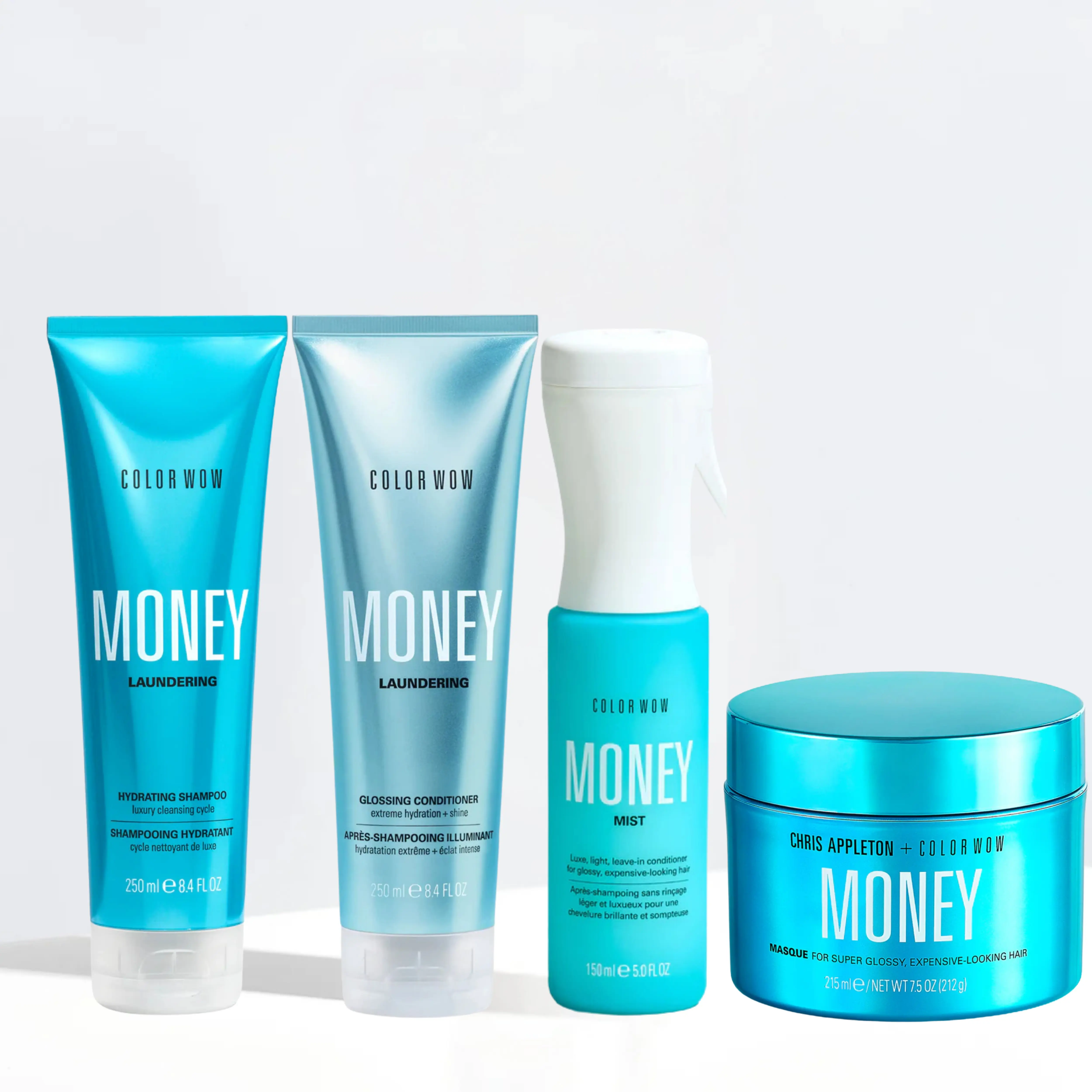 Color Wow Hydrating Hair Routine Bundle | Shampoo, Conditioner, Leave-In & Hair Mask for Dry, Damaged Hair