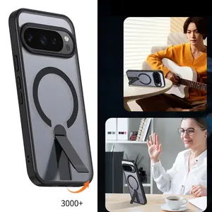 Luxury Magnetic Stand Armor Phone Cases For Google Pixel 10 9 Pro 10XL 9XL 9A For Magsafe Wireless Charging Shockproof Cover