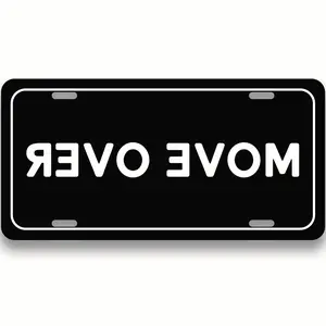 Funny Move Over Vanity License Plate - Car Accessories - Joke Gift - Car Guy Gift - Novelty License Plate - Sarcastic Driver - Funny Car Tag - Decorative License Plate - Vanity Tag - 12"x 6" Standard Size PLP0003 Truck aluminum