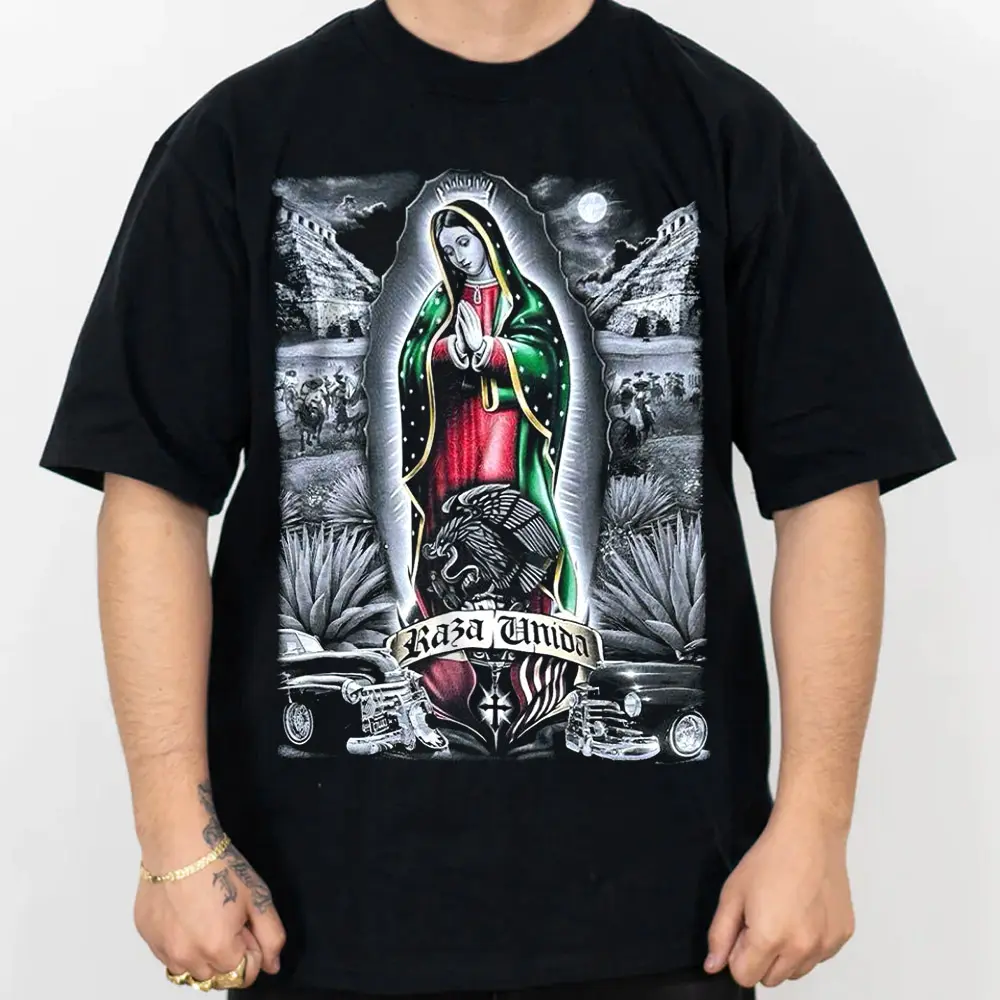 Guadalupe  Chicano Clothing, Cholo, Gangster clothes, Hoodies for men, Men's clothing, Streetwear, Graphic tee VL5 Sweatshirts Loose