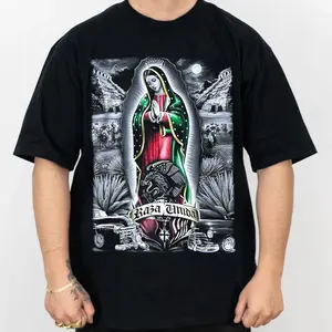 Guadalupe  Chicano Clothing, Cholo, Gangster clothes, Hoodies for men, Men's clothing, Streetwear, Graphic tee VL5 Sweatshirts Loose