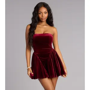 Flirty Luxe Velvet Skater Dress