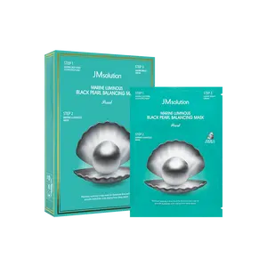JMsolution Korean Black Pearl Hydrating Mask - 10 Pack | Brightening, Moisturizing & Balancing Facial Treatment