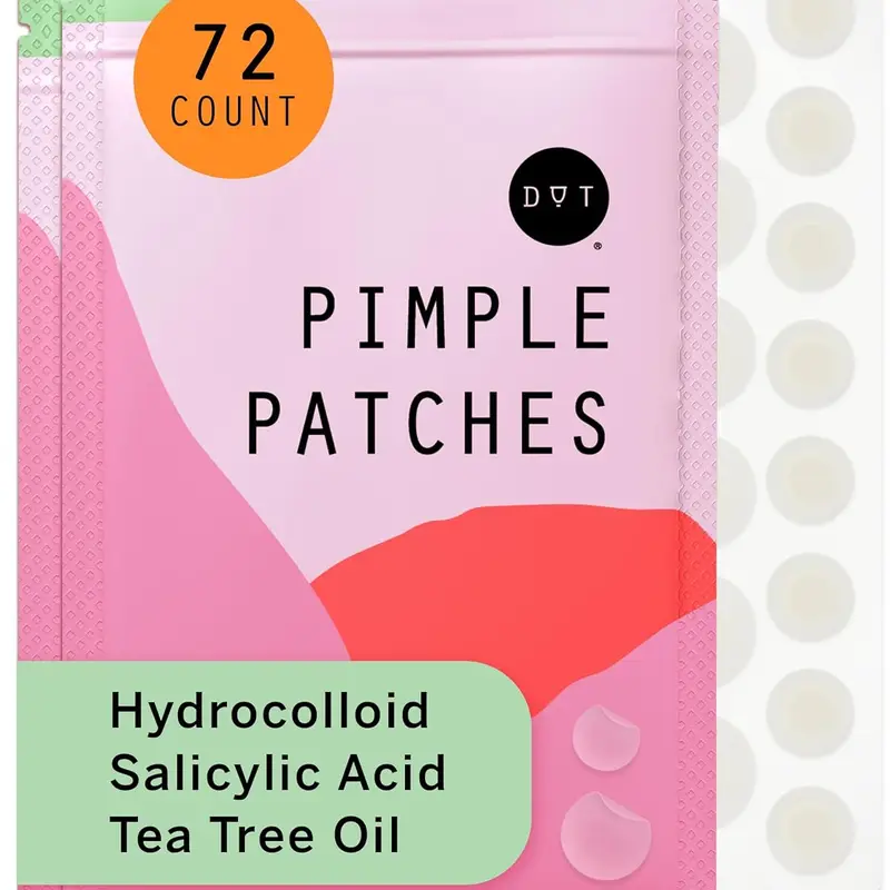 Dot Pimple & Zit Patches for Face – Hydrocolloid Acne Spot Patches with Vitamin C, Tea Tree Oil & Salicylic Acid for Blemish Care