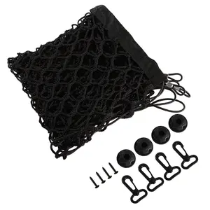 Envelope-Style Car Interior Trunk Cargo Net Organizer with Adjustable Ropes, Universal-Fit Trunk Organization Solution for SUVs
