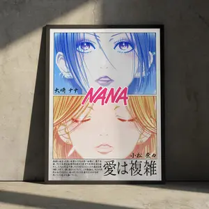 NANA Anime Manga Poster Art Print, Black Stones Vintage Minimalist Japanese Wall Decor Hanging Artwork Christmas Gift Home Decoration - Unframed Poster