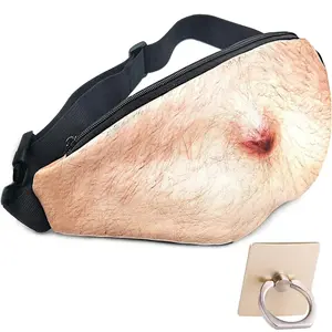 Funny Gag Gifts,3D Men Beer Fake Belly Dad Bag Waist Packs,Waterproof Fanny Pack Unisex for Father's Day,Christmas,Stocking Stuffers for Men Boyfriend Husband Him Friend Dad
