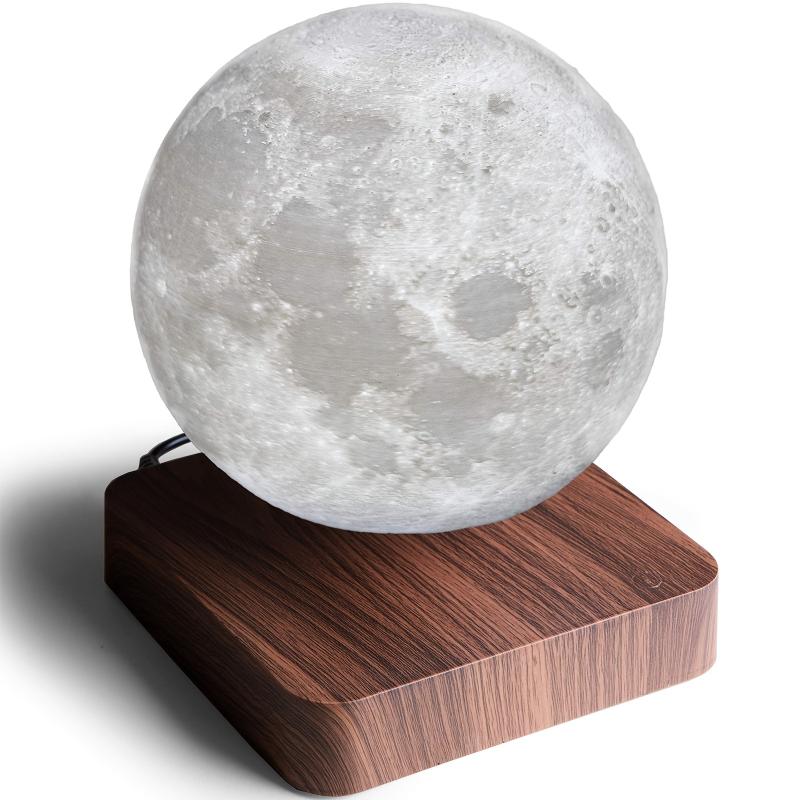 Lunar Miracle - Magnetic Levitating Moon Lamp with 3D Printed Craters - Mesmerizing Night Light for Bedroom, Office & Home Decor - 3 Color Modes, Creates a Futuristic Ambiance