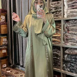 open abaya green