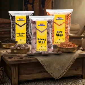 Rani Black Pepper, Nutmeg, Mace Whole Indian Spices ~ 3.5oz (100g) Combo Pack of 3 ~ All Natural | 100% Pure, Salt Free | Vegan | Gluten Friendly | NON-GMO | Indian Origin