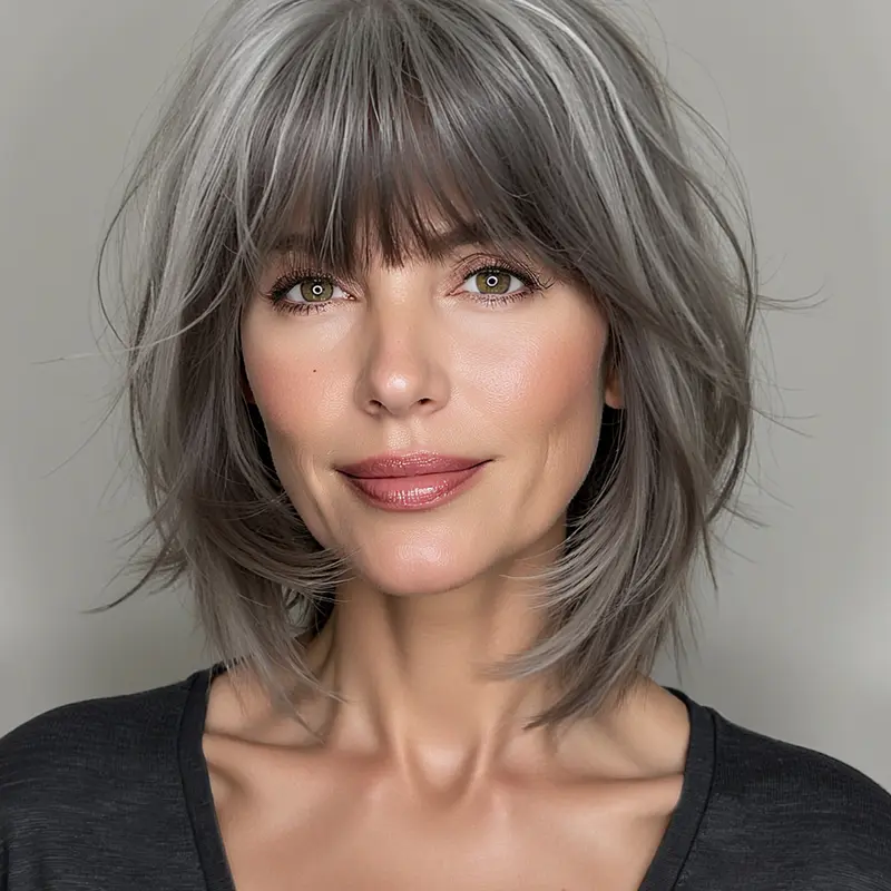 Wig, Full Bangs 12 Inches, Short Straight Bob Hair, Heat Resistant Fashion Casual Wig for Daily Wear