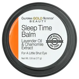 California Gold Nutrition Beauty, Sleep Time Balm, Lavender & Chamomile, 0.6 oz (17 g)